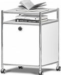 Matte Storage Cart with Flap Door, Large Capacity Storage Cart with Detachable by SIMPLINK