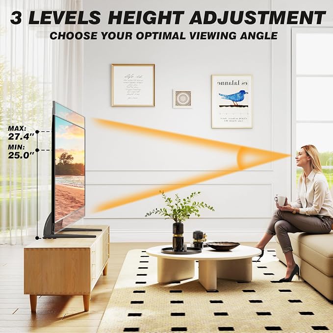 5Rcom TV Stand Mount, Universal TV Stand Tabletop - Image 2