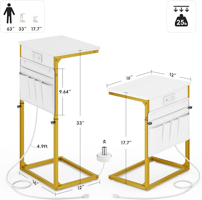 Vagusicc C-Shaped End Table - Image 3