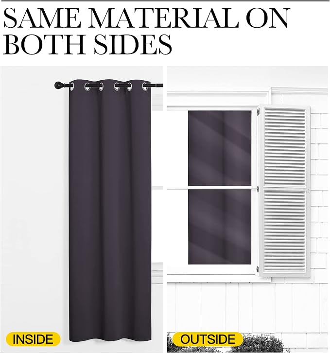 NICETOWN Room Darkening Draperies Window Curtain Panels, 2 Panels, W60 x L84 - Image 5