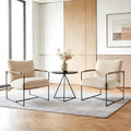 VINGLI 28" Wide Plush Upholstery Sling Modern Accent Chairs Set of 2, Cute by VINGLI