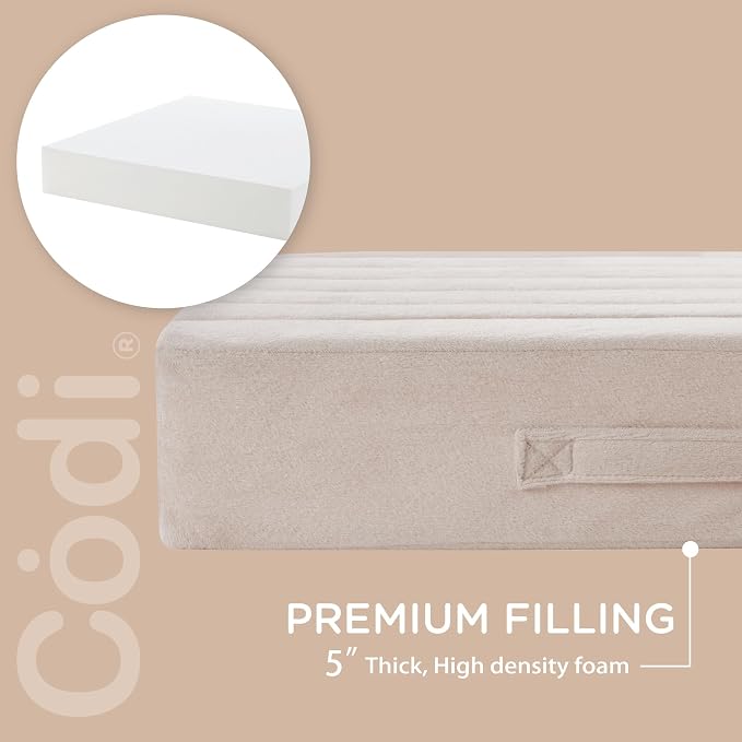 Codi High Density Foam Floor Pillow 2 Sets, Large Meditation Cushions Seating - Image 3