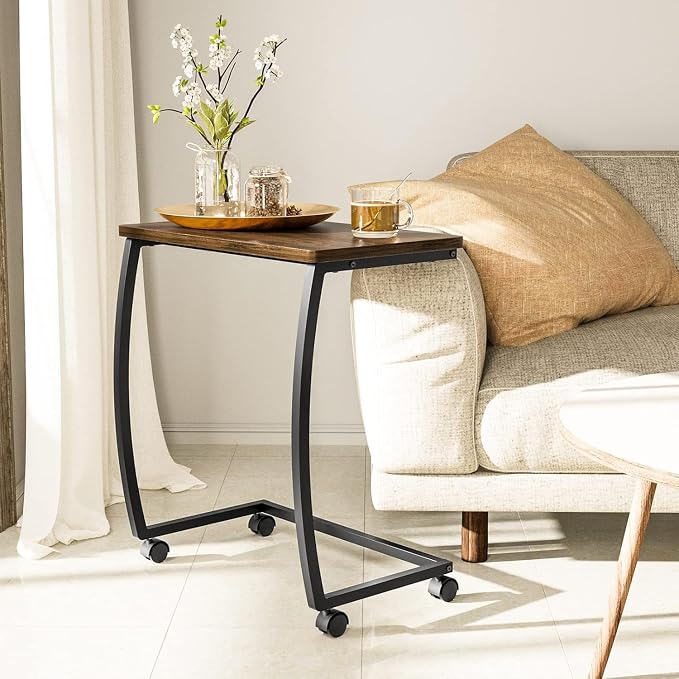 SRIWATANA Side Table, C-Shaped End Table - Image 2