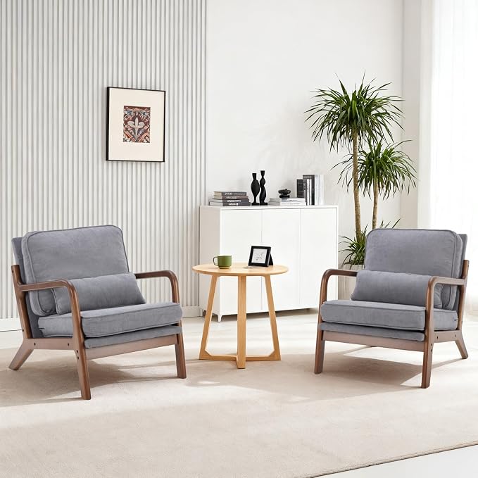 DUMOS Mid Century Accent Chair, Modern Living Room Chair - Image 9
