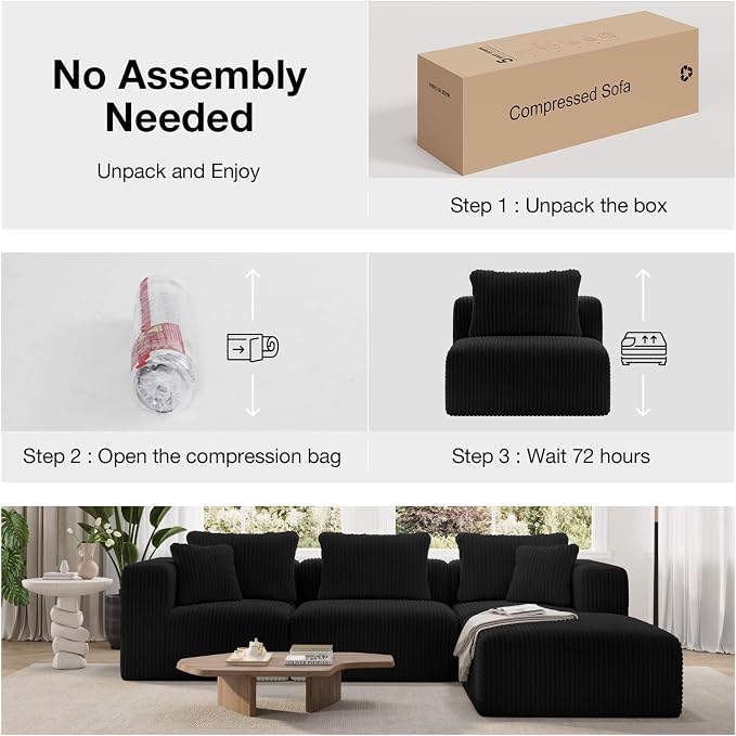 Novilla Modular Sectional Sofa, Modern Cloud Sectional Couch - Image 4
