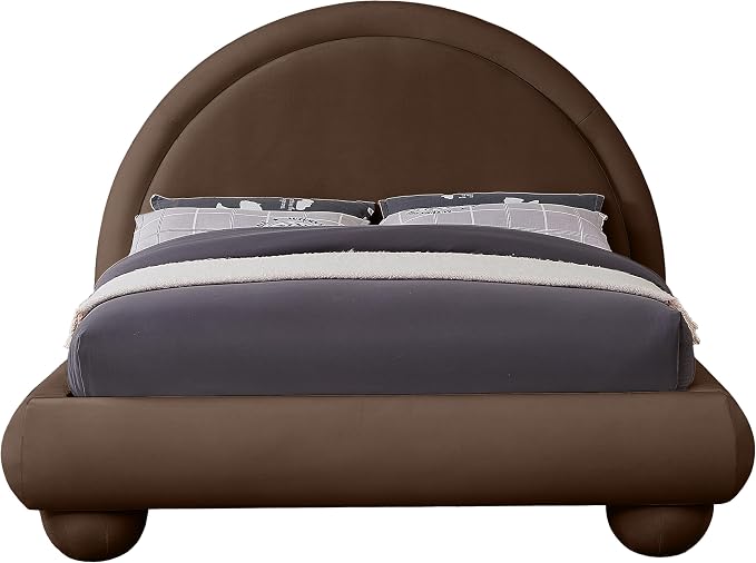 Meridian Furniture MadridBrown-Q Madrid Collection Art Deco Queen Bed - Image 4