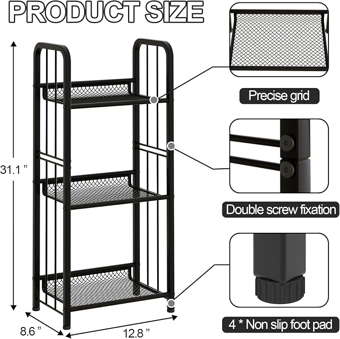 Bookshelf Storage Shelf Bookcase Freestanding Storage Stand - Image 3
