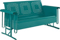 Crosley Furniture Bates Retro Metal Outdoor Sofa Glider, 3-Person Rocking Patio by CrosleyFurniture