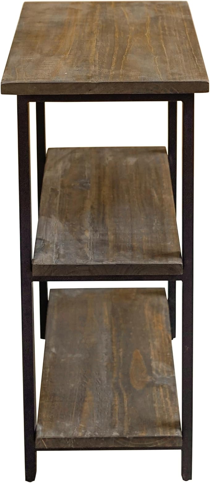 Alaterre Furniture Pomona Living Room 3-Tier Solid Wood Under-Window Bookshelf - Image 12