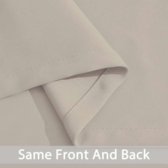 Yakamok Wide Thermal Blackout Patio Door Curtain Panel, Natural Grommet Sliding - Image 5