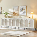 IFBUY Modern Sideboard Buffet Cabinet, 123.5" W Fluted Arched Buffet Cabinet by IFBUYFarmhouseFurniture