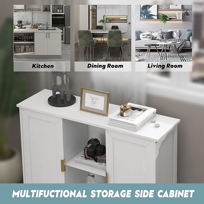TaoHFE White Buffet Cabinet - Image 4