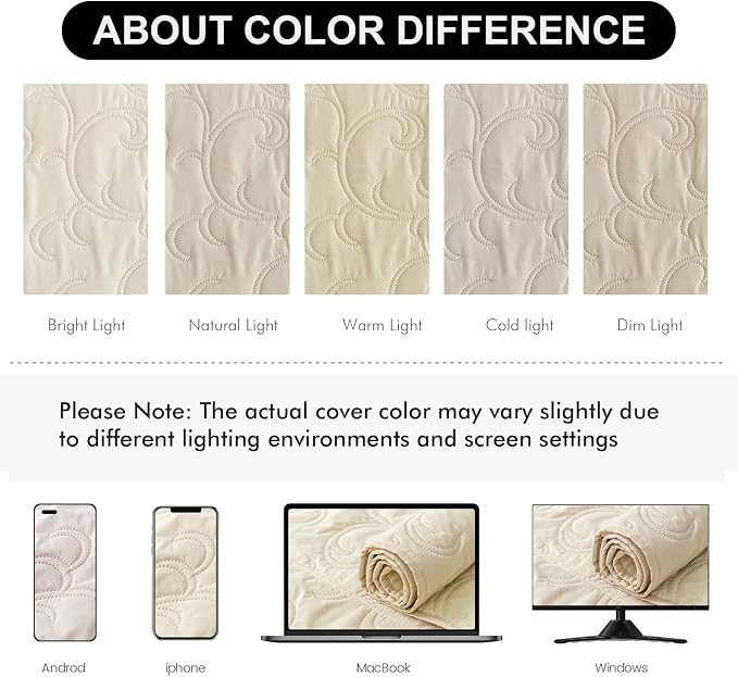 100% Waterproof Recliner Sofa Covers 3 Seater, 6-Piece Split Non-Slip Reclining - Image 3