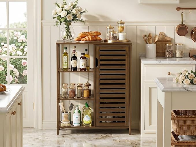 HITNET Bathoom Storage Cabinet, Bamboo Floor Cabinet - Image 6