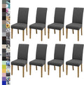 BIETYONE Stretch Dining Chair Covers Set of 8, Soft Removable Washable Kitchen by BIETYONE