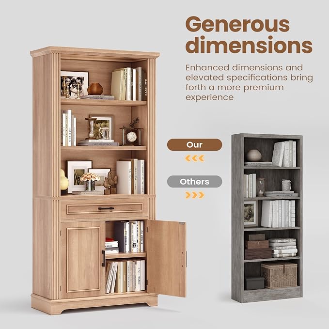 SEDETA Farmhouse Bookshelves and Bookcases - Image 4