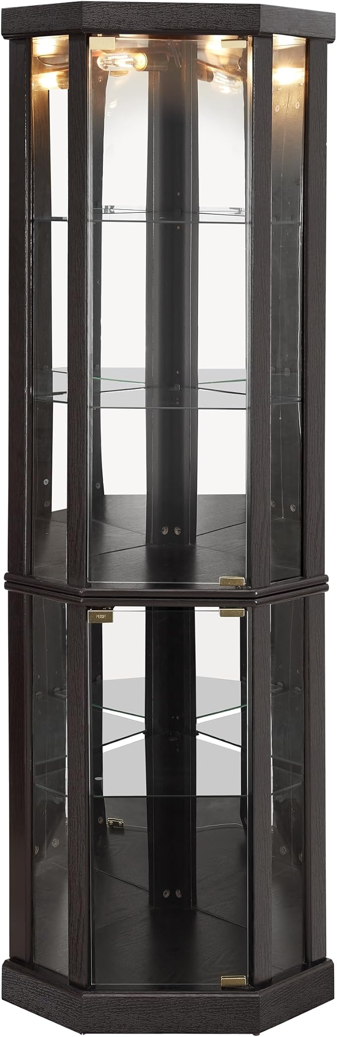 Corner Curio Cabinet, 150lbs Heavy Duty Glass Display Cabinet - Image 7