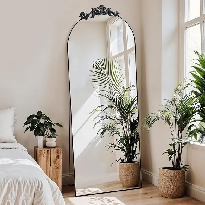MISSDAY Vintage Baroque Full Length Mirror, Full Metal Frame Stand Up Retro - Image 6