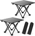 2 Pack Portable Camping Table Foldable, Ultralight Small Folding Beach Table by Unknown