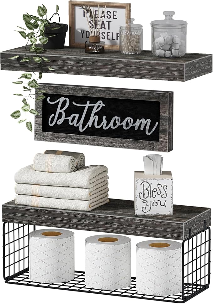 QEEIG ‎Bathroom Shelves Over Toilet by QEEIG