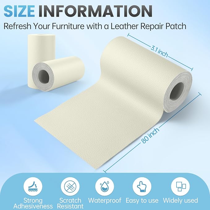 Leather Repair Patch Tape Kit, Vinyl Kit - Image 2