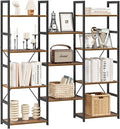 NUMENN Triple Column 4 Tier Bookshelf, Bookcase by NUMENN
