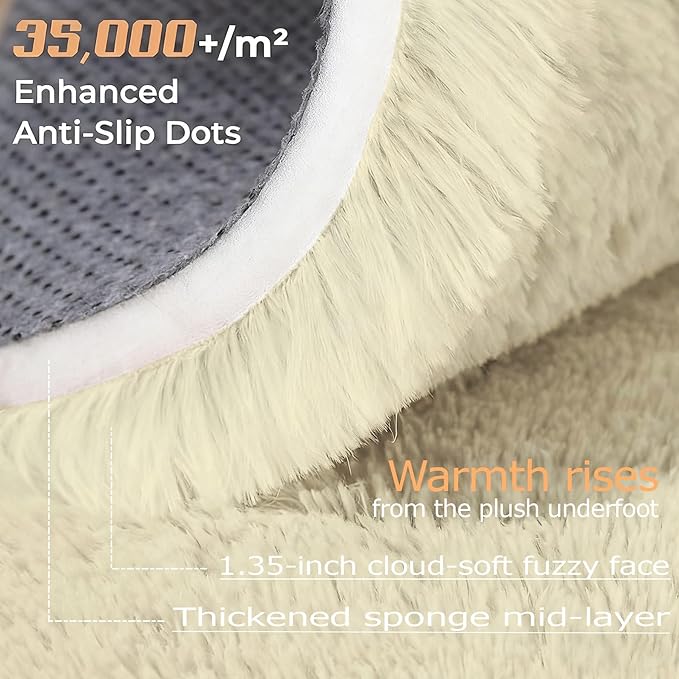 5x7 Area Rug for Living Room: Fluffy Shag Soft Washable Rugs Fuzzy Plush Indoor - Image 5