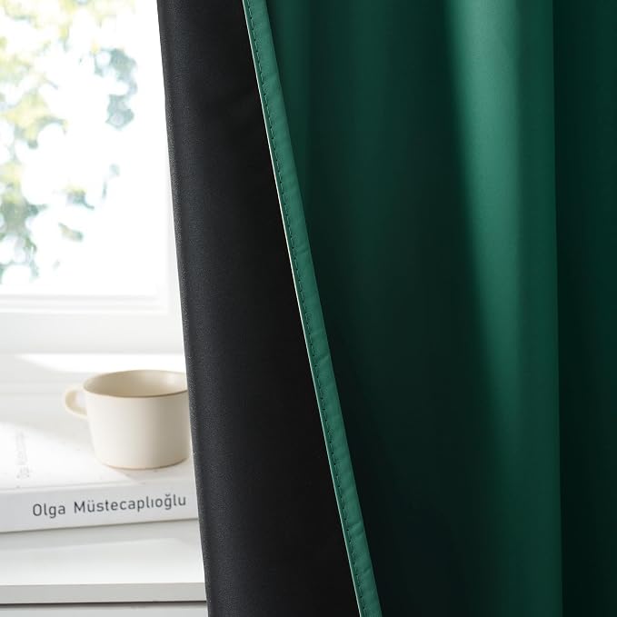 RYB HOME Bedroom Blackout Curtains 80 inches Long, 100% Blackout Thermal - Image 3