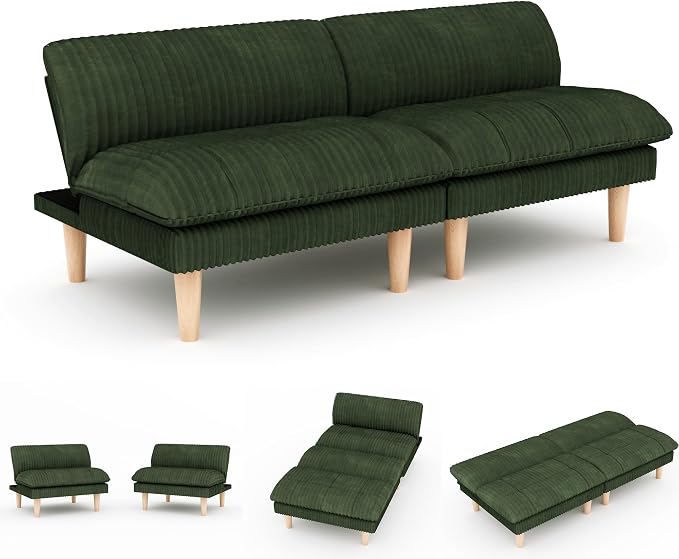Ribilake 69" Futon Sofa Bed, 4 in 1 Multi-Function Couch Sleeper - Image 4