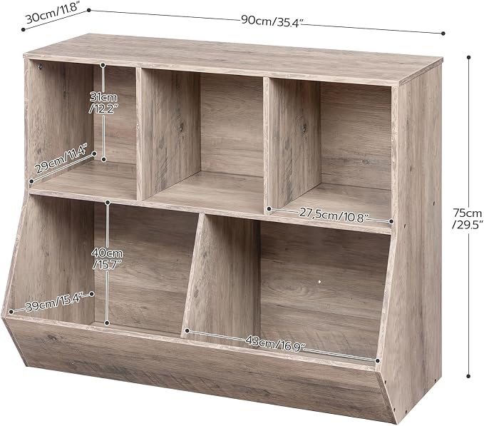 HOOBRO Kids Bookshelf, Bookcase Footboard, Toy Storage Cubby, Children's Toy - Image 3