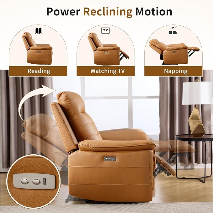 ANJ 2-Piece Faux Leather Power Recliner Sofa Set - Image 3