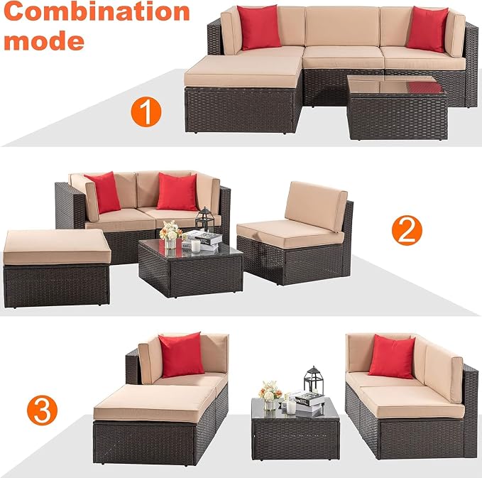 Vongrasig 6 Piece Patio Furniture Set - Image 7