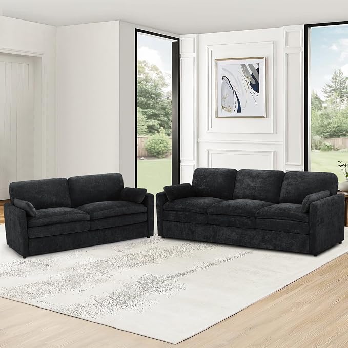 Chenille Upholstered Sofa Set - Image 6