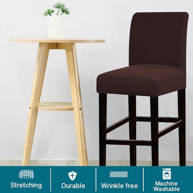 Turquoize Stretch Bar Stool Cover Counter Stool Pub Chair Slipcover - Image 2