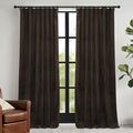RYB HOME Brown Velvet Curtains 102 inches by RYBHOME