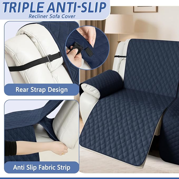 Arfntevss Recliner Sectional Couch Covers Waterproof L Shape Sofa Cover - Image 4