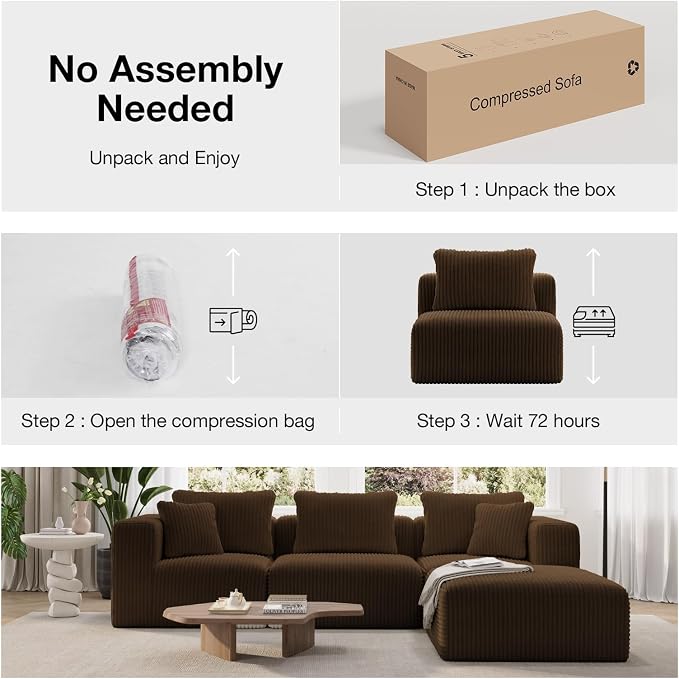 Novilla Modular Sectional Sofa, Modern Cloud Sectional Couch - Image 4