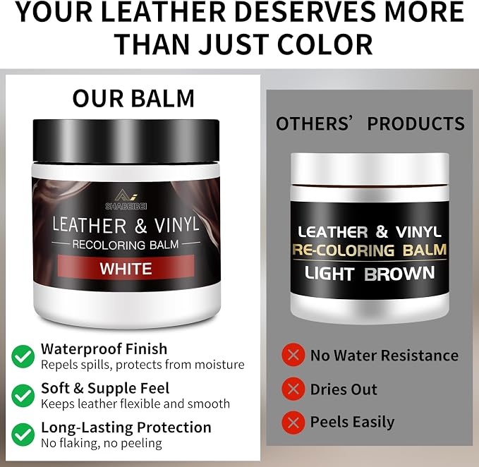 Leather Recoloring Balm and Scratch Repair Kit, Car Seats, Leather Paint & Stain - Image 2