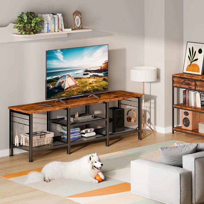 Furologee TV Stand for TVs up to 65 Inch, Entertainment Center - Image 4