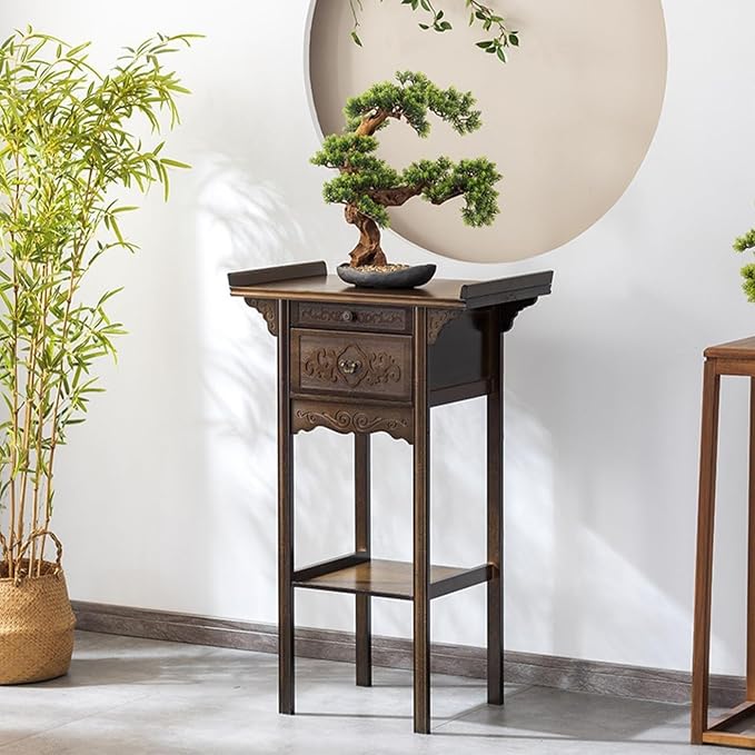 Japanese Zen Style Altar End Table Vintage Console Table - Image 4