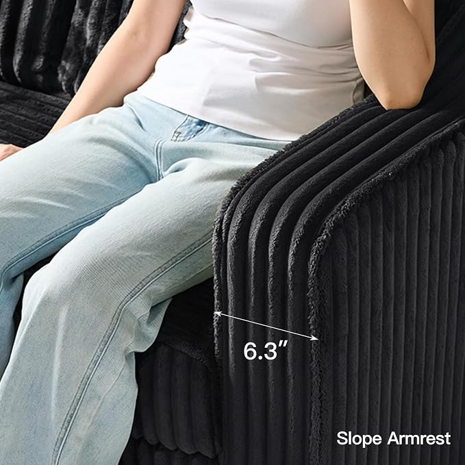 Belffin Sectional Couch with L-Shape Chaise L Shaped Couch with Ottoman - Image 7