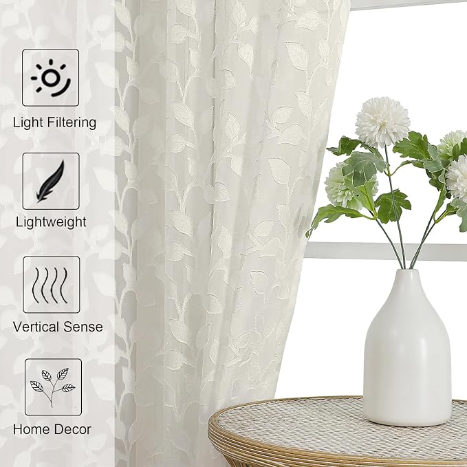 Chyhomenyc Ivory Sheer Valances - Image 3