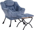 Lazy Chair with Ottoman, Modern Accent Chair Contemporary Lounge Leisure Sofa by SESHINELL