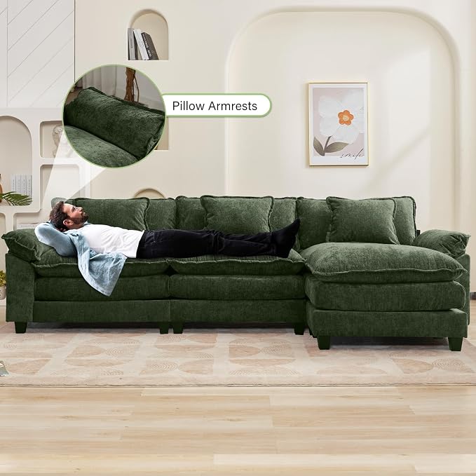 Oprisen 120" Modular Sectional Sofa, Comfy Cloud Couch Sectional Sofa - Image 5