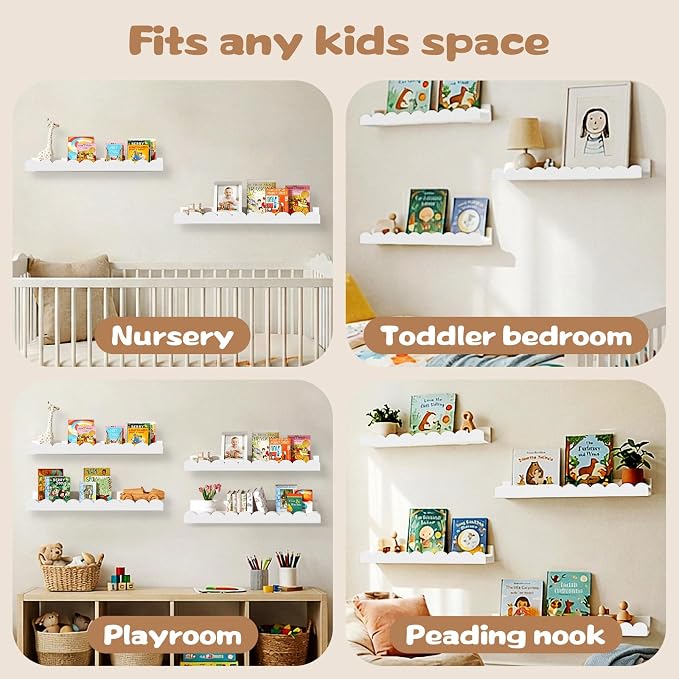 White Scalloped Nursery Shelves - Image 8