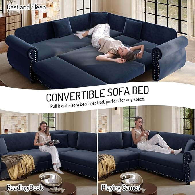 88.2" Sectional Sleeper Sofa - Image 4