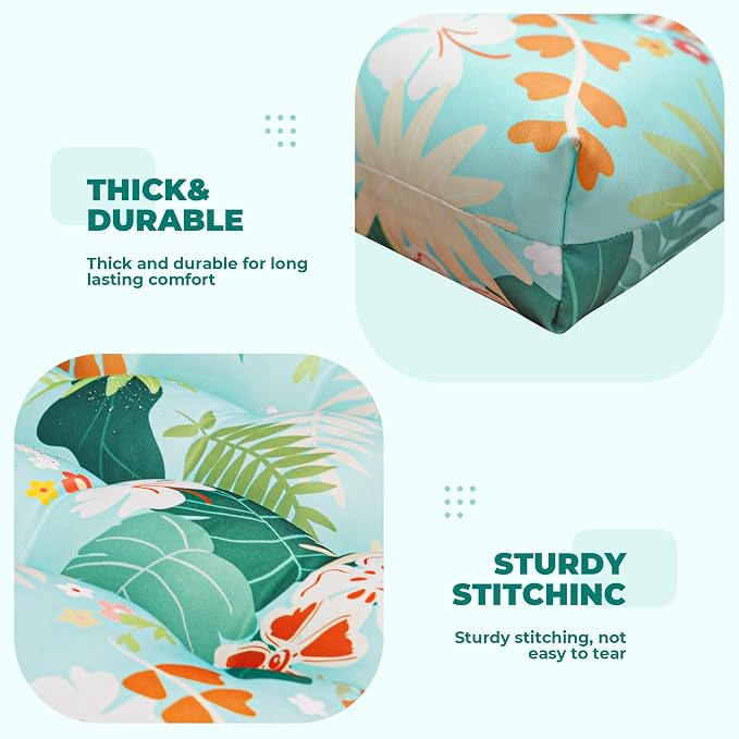 DANGHOOGY Wicker Chair Cushions, Waterproof Outdoor Loveseat Cushions - Image 5