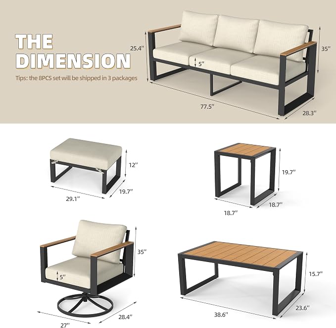 Aluminum Patio Furniture Set - Image 8