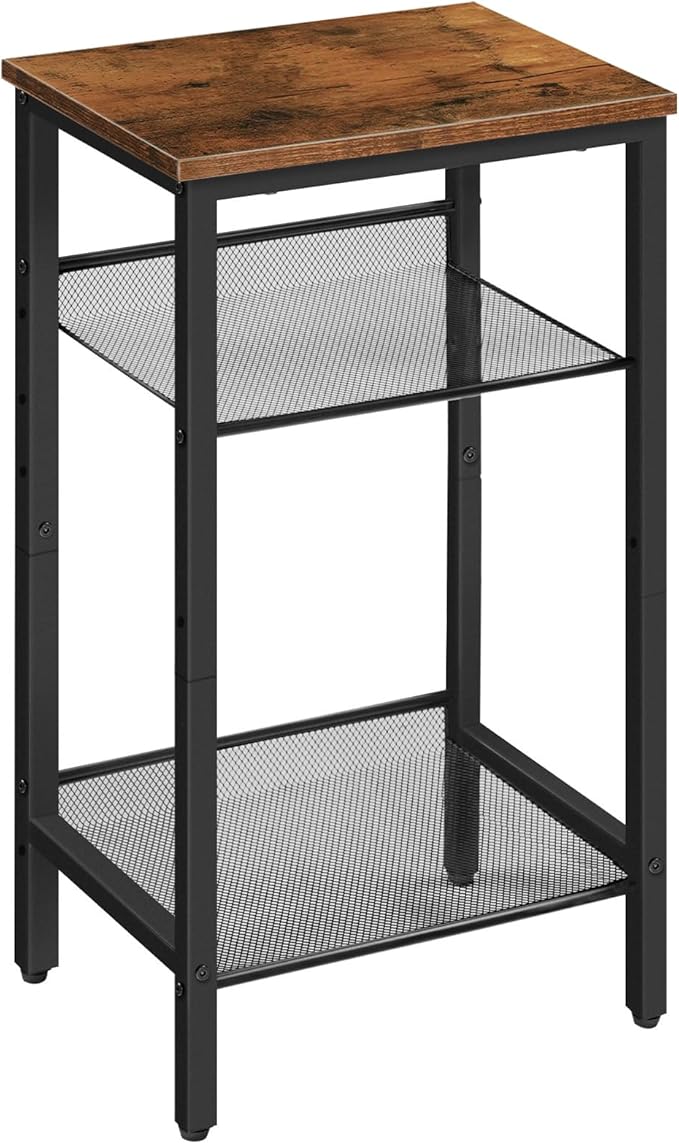 HOOBRO Side Table, 3-Tier Tall End Telephone Table by HOOBRO
