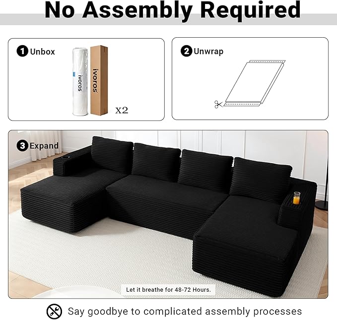 124" Oversized Sectional Couches - Image 5
